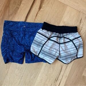 Lululemon Athletica Speed Track shorts and Tracker Shorts Women's size 6